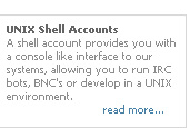 unix shell hosting